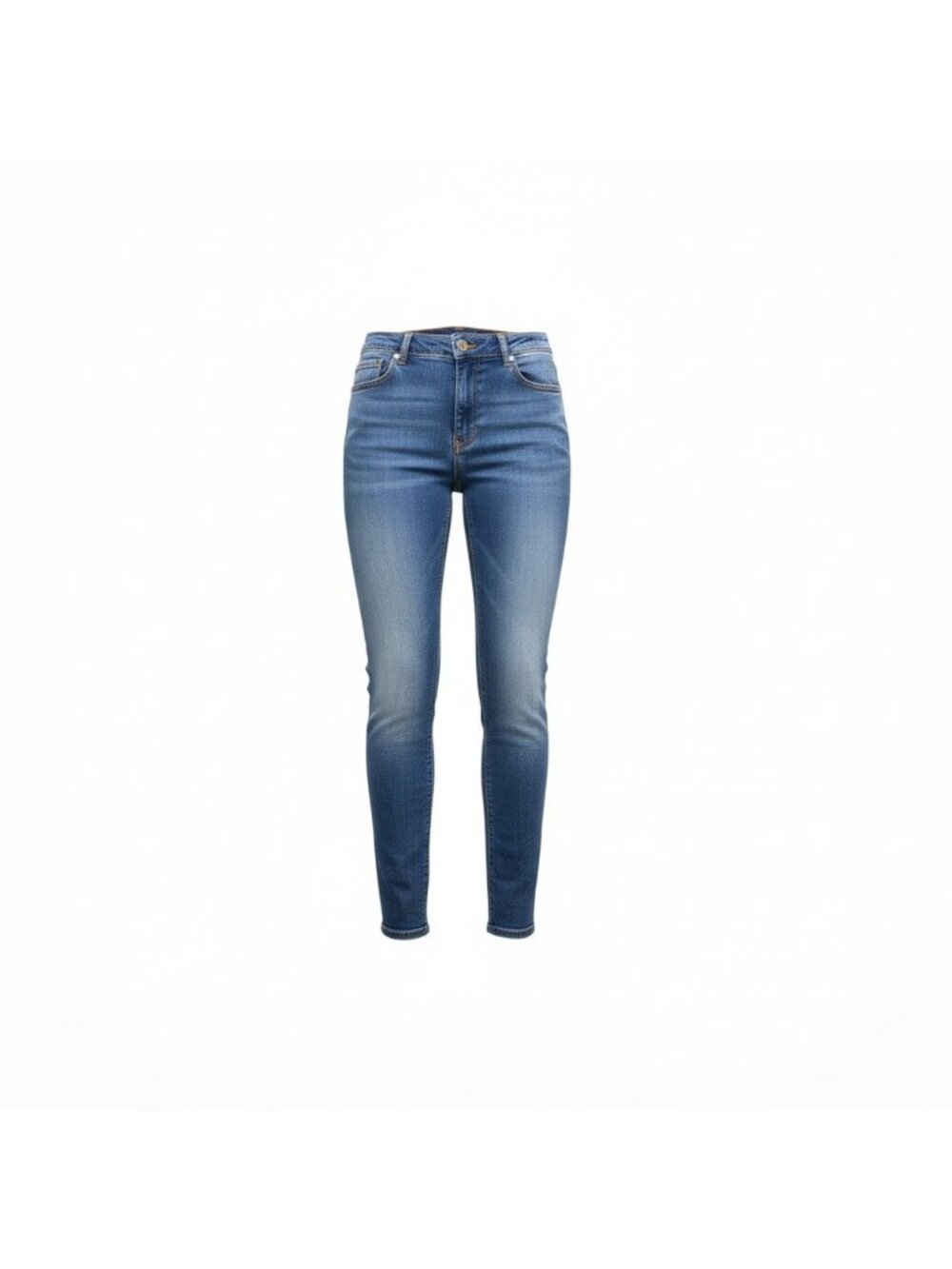 LOFT High Rise Skinny Jeans Classic Dark Indigo Wash Style 558186 12 Tall / 31 - Picture 2 of 10